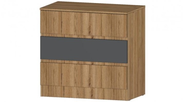 Ленора Комод 3 ящика Дуб вотан / Графит