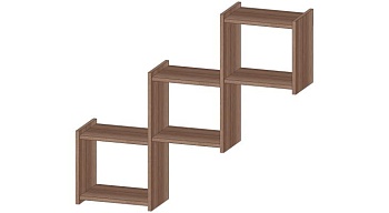 Полка Квадро Ясень Шимо тёмный