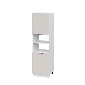 Пенал ПД600-11 Корпус: ЛДСП белый 16мм; фасад: фрезеровка Оливия, МДФ моно керамика 16 мм