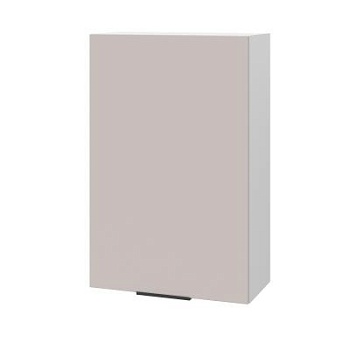 Шкаф верхний (премьер) ШВ 600Н-1 Корпус: ЛДСП белый 16мм; фасад: фрезеровка Оливия, МДФ сиена тауп 16 мм