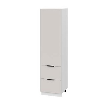 Пенал (премьер) П600Н-12Я Корпус: ЛДСП белый 16мм; фасад: фрезеровка Оливия, МДФ моно керамика 16 мм