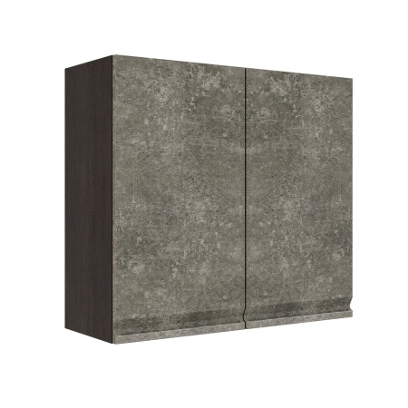 Шкаф верхний ШВ 800 Корпус: ЛДСП венге 16мм; фасад: фрезеровка Бруклин, МДФ бетон коричневый 16мм