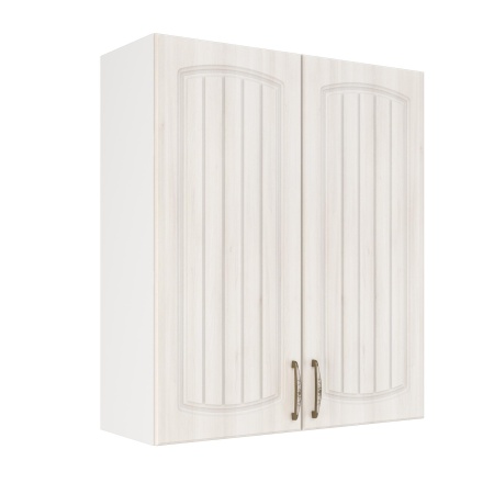 Шкаф верхний (премьер) ШВ 800Н Корпус: ЛДСП белый 16мм; фасад: фрезеровка Гренада, МДФ сандал 16мм