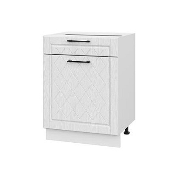 Шкаф нижний с ящиком ШН1Я 600 Барселона белый массив (МДФ 16мм МС София) Шкаф нижний с ящиком ШН1Я 600 Барселона белый массив (МДФ 16мм МС София)