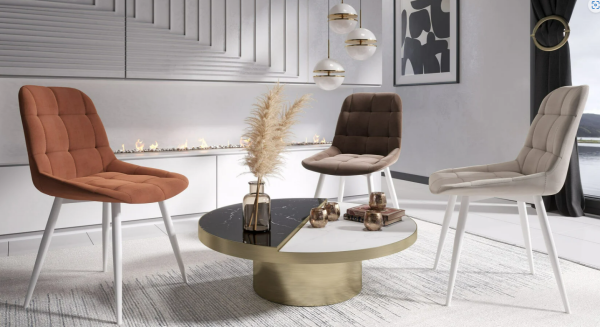 Стул Шато Бежевый Ultra Sand / белый/ПВХ Туя