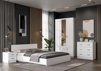 Модульная спальня Ронда Белое дерево