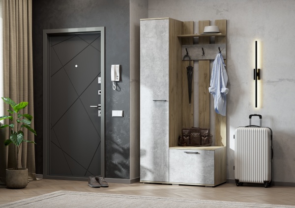 Модульная прихожая Бостон Дуб крафт серый / Бетонный камень