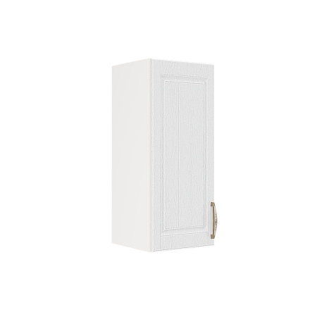 Шкаф верхний ШВ 300 Корпус: ЛДСП белый 16мм; фасад: фрезеровка Лондон, МДФ дуб белый 16мм