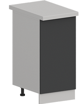 Шкаф нижний ШН 400 Гарден Графит софт