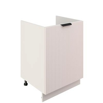 Шкаф нижний под мойку ШНМ 600-1 Корпус: ЛДСП белый 16мм; фасад: фрезеровка Норд Line, МДФ софт даймонд 16 мм