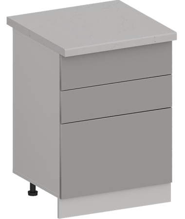 Шкаф нижний с тремя ящиками  ШН3Я 600 Гарден Лайт грей