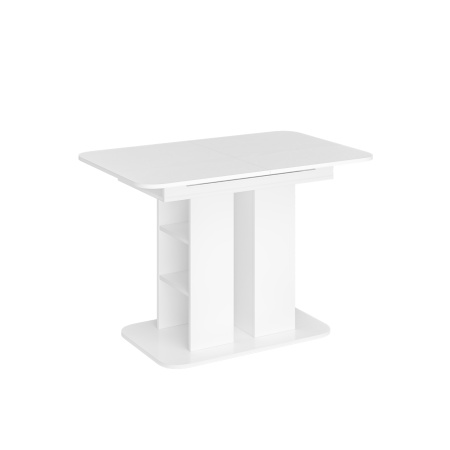 Стол обеденный раздвижной Оливер-04 Белое дерево/белое дерево