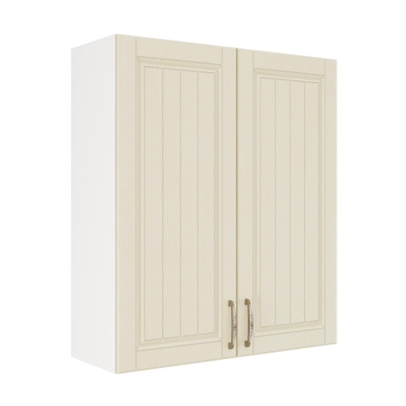 Шкаф верхний (премьер) ШВ 800Н Корпус: ЛДСП белый 16мм; фасад: фрезеровка Лондон, МДФ дуб крем 16мм