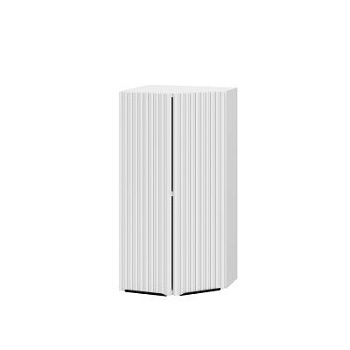 Шкаф верхний торцевой ШВТ 360 Корпус: ЛДСП белый 16мм; фасад: фрезеровка Норд Line, МДФ софт пломбир 16 мм