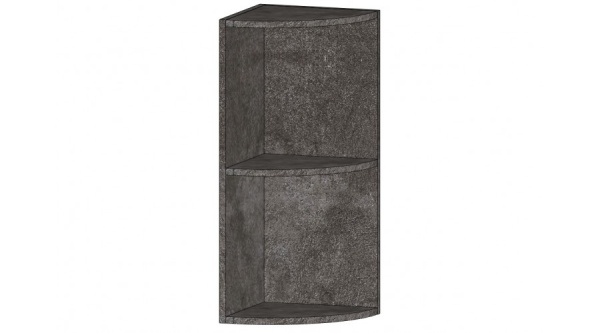 Кухня Бостон Полка угловая Цемент темный / Цемент светлый