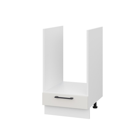 Шкаф нижний духовой ШНД 450 Корпус: ЛДСП белый 16мм; фасад: фрезеровка Кельн, МДФ софт айвори 16 мм