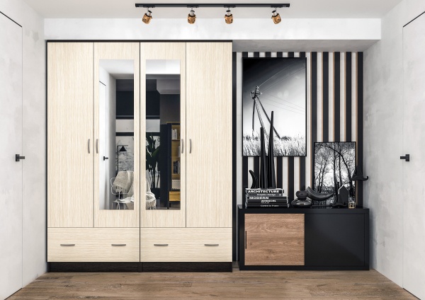 мс для спальни Ронда ШК-4 венге/дуб белфорд