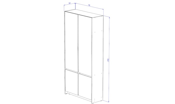 Бостон Шкаф ШК-02 Анкор светлый / Венге