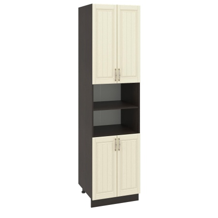 Пенал (премьер) ПД600Н-22 Корпус: ЛДСП венге 16мм; фасад: фрезеровка Лондон, МДФ дуб крем 16мм