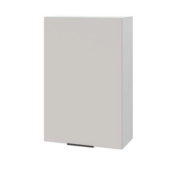 Шкаф верхний (премьер) ШВ 600Н-1 Корпус: ЛДСП белый 16мм; фасад: фрезеровка Оливия, МДФ моно керамика 16 мм