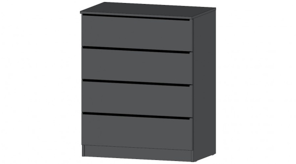 Элегант Комод 4 ящика Графит