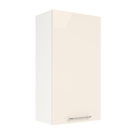 Шкаф верхний (премьер) ШВ 500Н Корпус: ЛДСП белый 16мм; фасад: фрезеровка Олива, МДФ глянец ваниль 16мм