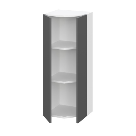 Шкаф верхний торцевой ШВТ 360Н Барселона белый массив (МДФ 16мм МС София)