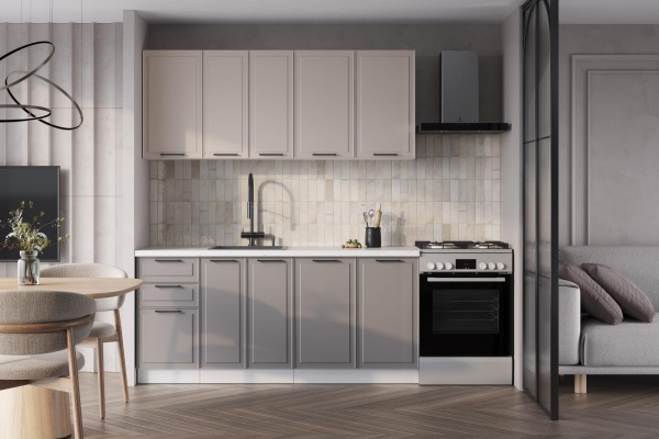 Кухня Сиена Антично-бежевый / Грей Софт 1,8 м