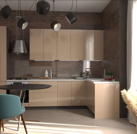 Модульная кухня Стенли Теплый серый