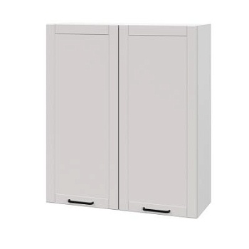 Шкаф верхний (премьер) ШВ 800Н Корпус: ЛДСП белый 16мм; фасад: фрезеровка Диада, МДФ лофт крем 16 мм