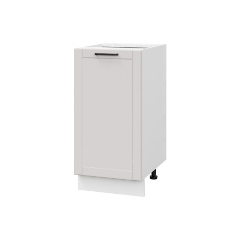 Шкаф нижний ШН 400 Корпус: ЛДСП белый 16мм; фасад: фрезеровка Диада, МДФ лофт крем 16 мм