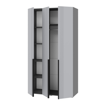 Шкаф Альмерия ШК-1200 Серый графит / Бархат серый