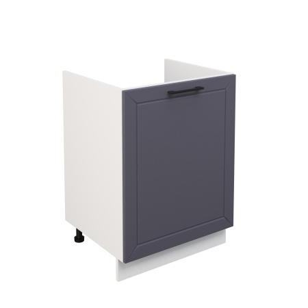 Шкаф нижний под мойку ШНМ 600-1 Корпус: ЛДСП белый 16мм; фасад: фрезеровка Кельн, МДФ софт смок 16мм