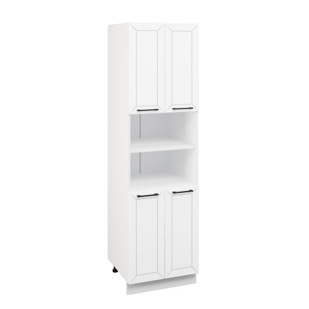 Пенал ПД2 600 Корпус: ЛДСП белый 16мм; фасад: фрезеровка Кельн, МДФ софт даймонд 16мм