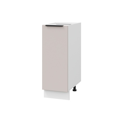 Шкаф нижний ШН 300 Корпус: ЛДСП белый 16мм; фасад: фрезеровка Оливия, МДФ сиена тауп 16 мм