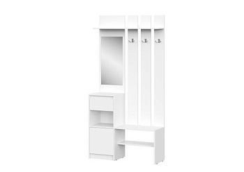 мс Айден ВШ06-1000 белый ЛДСП/белый ЛДСП