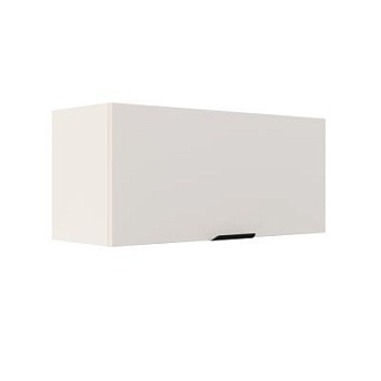 Шкаф верхний горизонтальный ШВГ 800 Корпус: ЛДСП белый 16мм; фасад: фрезеровка Норд, МДФ софт даймонд 16 мм