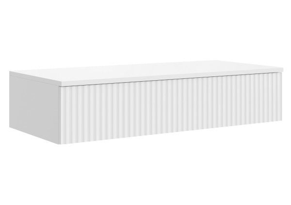 СКАНДИ Тумба консольная ТМ-001 (МДФ) Корпус - Белый (Гладкий)  Фасад МДФ - глянцевая Белый