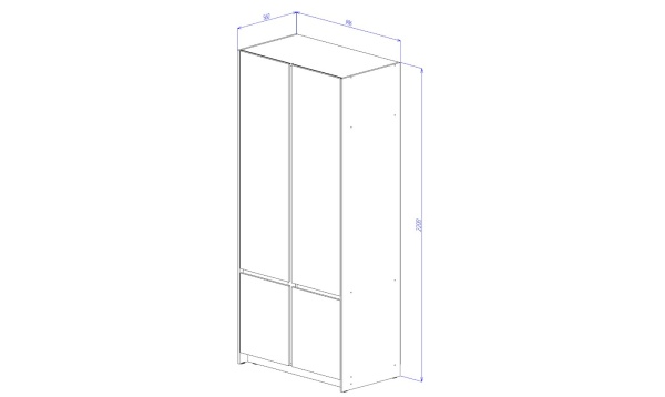 Бостон Шкаф ШК-01 Анкор светлый / Венге
