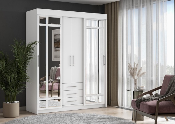 шкаф-купе Фортуна Белый / Белый