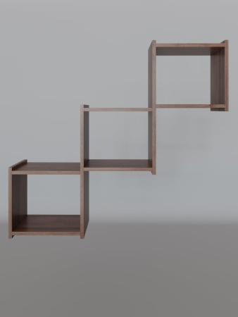 Полка Квадро Ясень Шимо тёмный