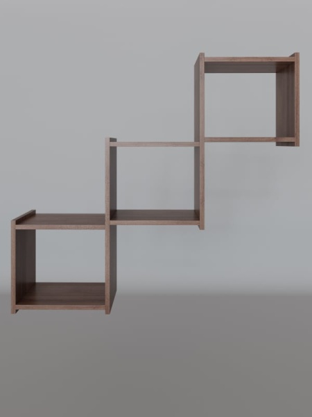 Полка Квадро Ясень Шимо тёмный