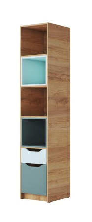 RICH Стеллаж СЖ-001 Дуб Крафт золотой / Мята / Сумеречный голубой