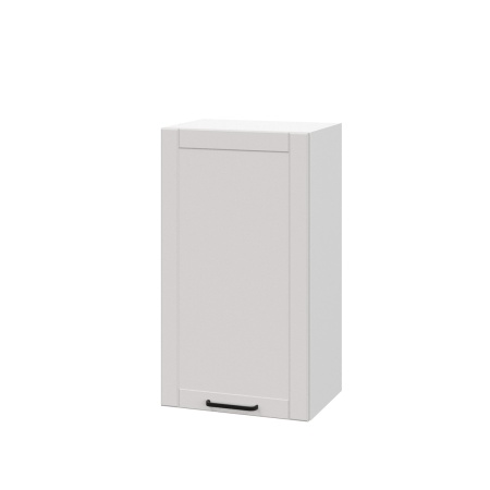 Шкаф верхний ШВ 400 Корпус: ЛДСП белый 16мм; фасад: фрезеровка Диада, МДФ лофт крем 16 мм