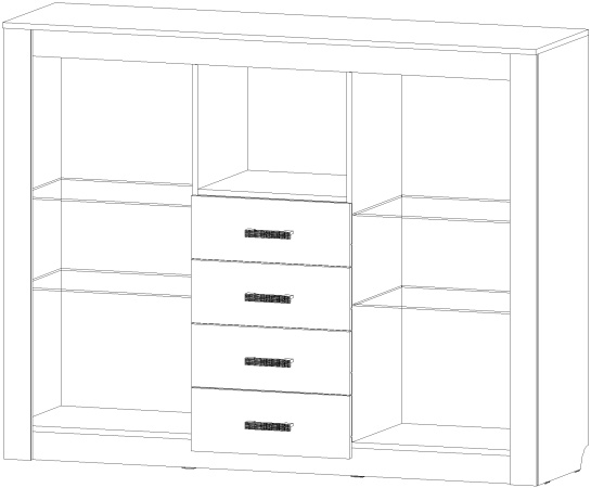 Комод большой Ривьера Анкор светлый