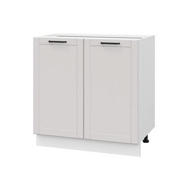 Шкаф нижний ШН 800 Корпус: ЛДСП белый 16мм; фасад: фрезеровка Диада, МДФ лофт крем 16 мм