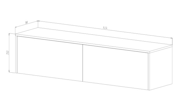 Бостон Антресоль АН-01 Анкор светлый / Венге