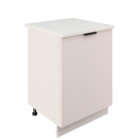 Шкаф нижний ШН 600-1 Корпус: ЛДСП белый 16мм; фасад: фрезеровка Норд Line, МДФ софт даймонд 16 мм