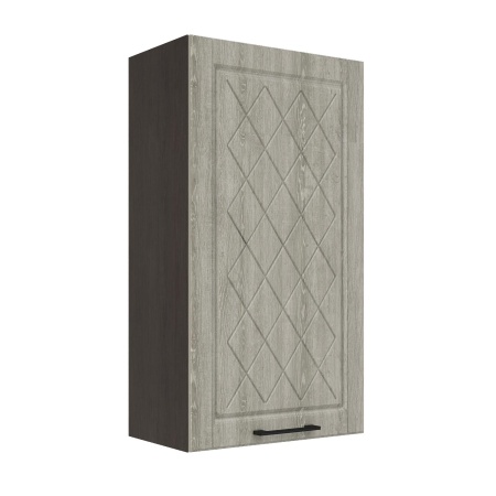 Шкаф верхний (премьер) ШВ 500Н Корпус: ЛДСП венге 16мм; фасад: фрезеровка Барселона, МДФ седой клен 16мм