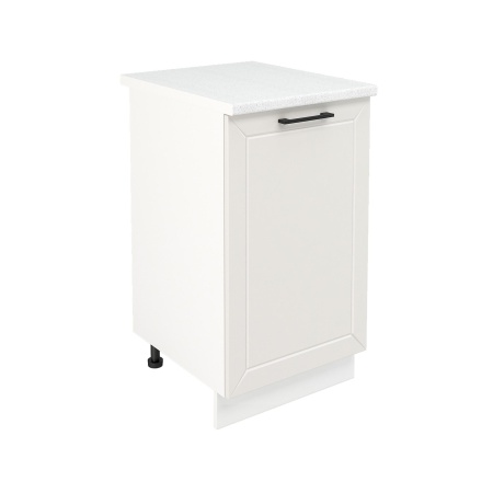 Шкаф нижний ШН 450 Корпус: ЛДСП белый 16мм; фасад: фрезеровка Кельн, МДФ софт айвори 16 мм